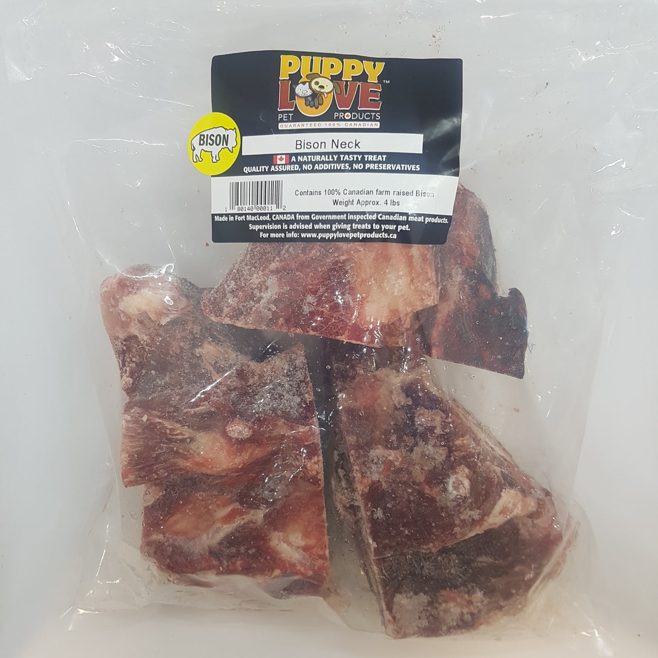 Puppy Love Raw Bison Neck Bones (4754886688827)