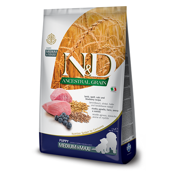 Farmina N&D Ancestral Grain Lamb & Blueberry for Puppies