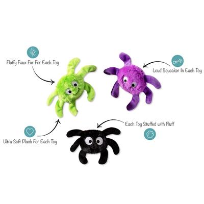 Fringe Dog Toy Halloween Creepy Crawly Spiders
