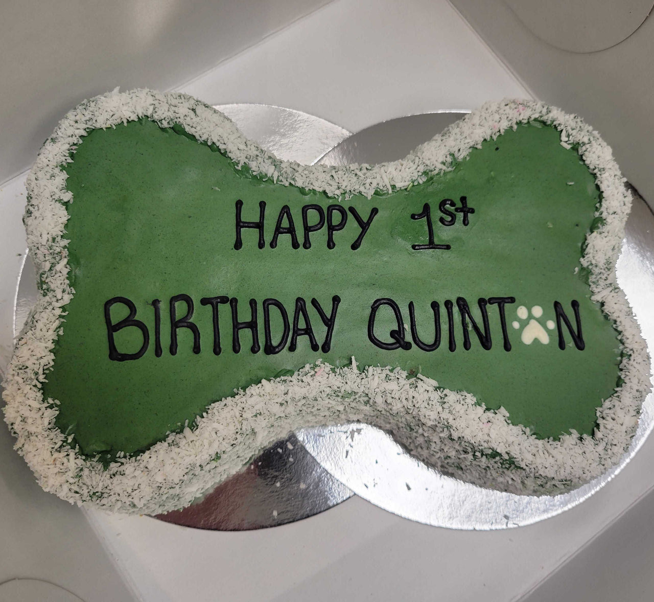 11" Bone Shaped Doggy Birthday Cake
