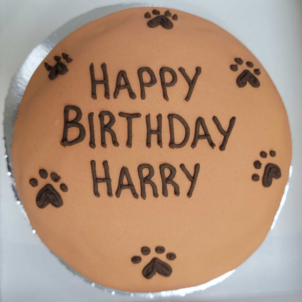 6" Round Shaped Doggy Birthday Cake