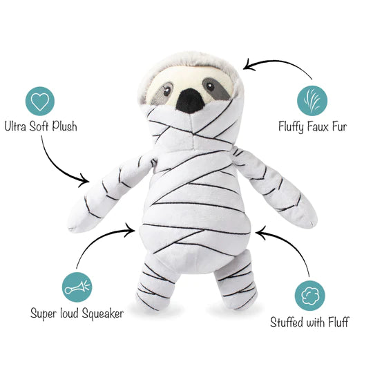 Fringe Dog Toy Halloween Mummy Sloth