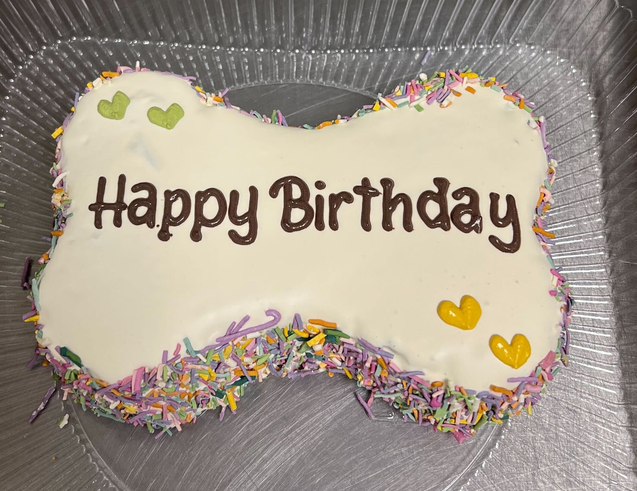 6" Bone Shaped Doggy Birthday Cake
