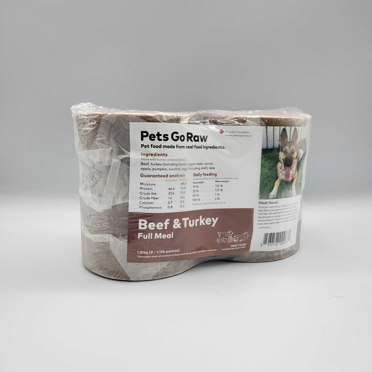 Pets Go Raw Beef & Turkey Full Meal