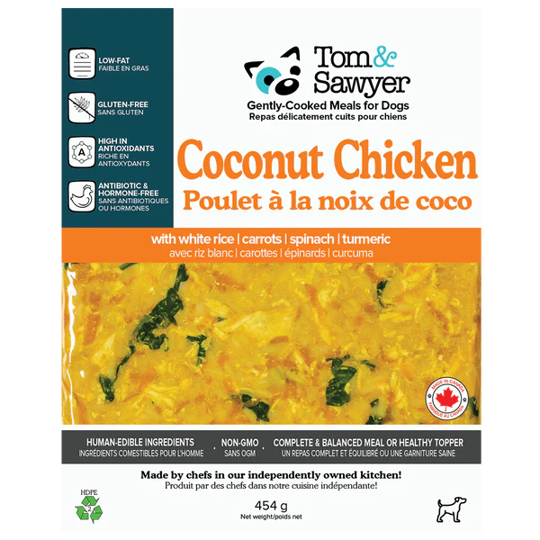 Tom & Sawyer Dog Gently Cooked Coconut Chicken