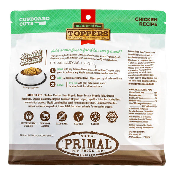 Primal Freeze-Dried Raw Chicken Topper for Cats & Dogs