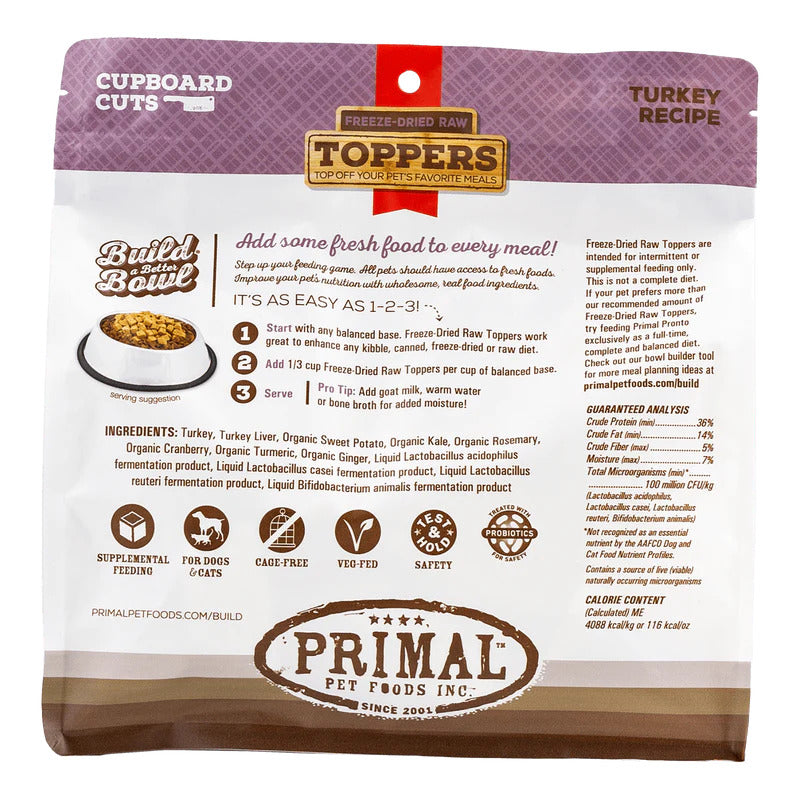 Primal Freeze-Dried Raw Topper Turkey for Cats & Dogs *SPECIAL ORDER*