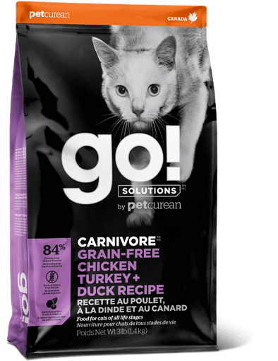 GO! Carnivore Grain Free Chicken, Turkey & Duck for Cats (4687511650363)