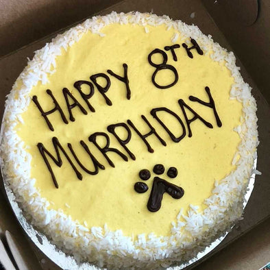 7" Round Shaped Doggy Birthday Cake