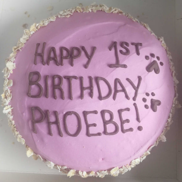 6" Round Shaped Doggy Birthday Cake