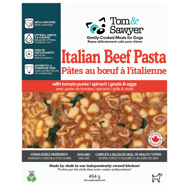 Tom & Sawyer Dog Gently Cooked Italian Beef Pasta