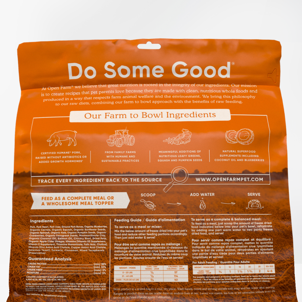 Open sales farm pork