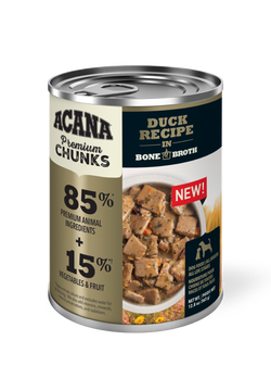 Acana Premium Chunks, Duck Recipe in Bone Broth