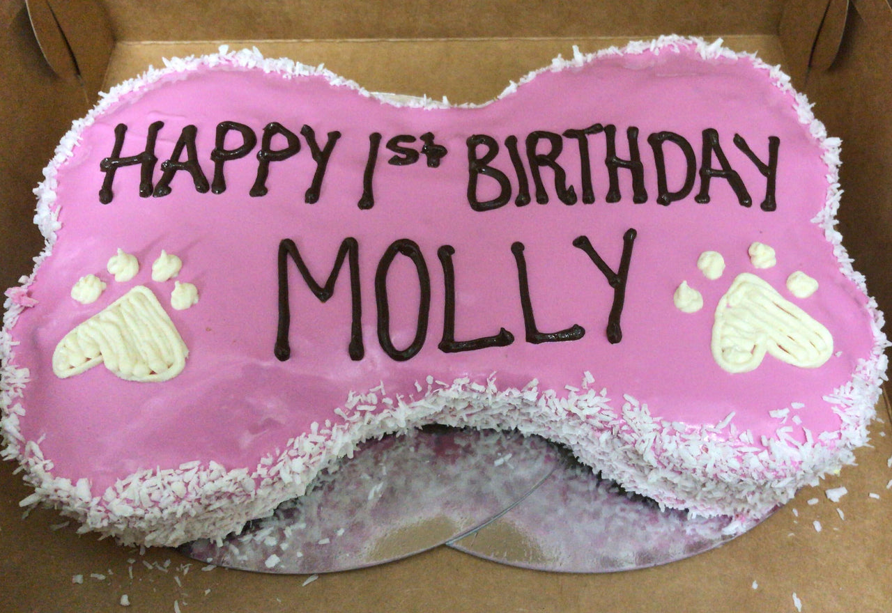 9" Bone Shaped Doggy Birthday Cake