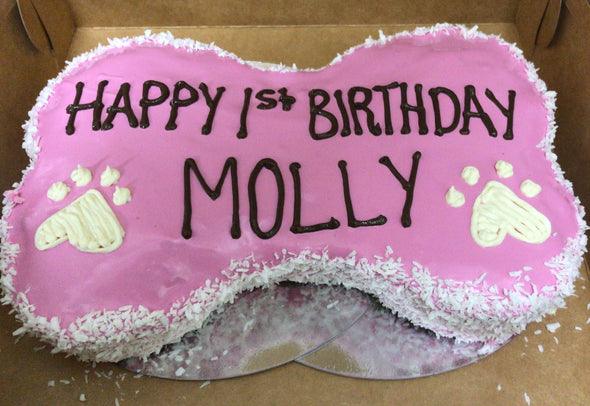 9" Bone Shaped Doggy Birthday Cake