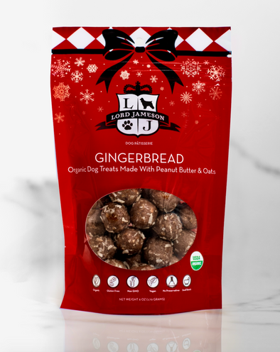 Lord Jameson Gingerbread Peanut Butter & Oats Organic Dog Treats