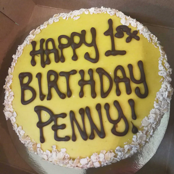 6" Round Shaped Doggy Birthday Cake