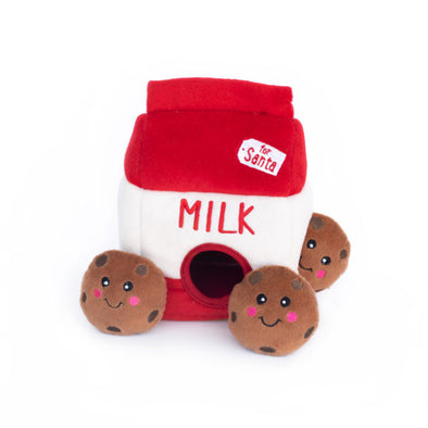 Zippy Paws Holiday Burrow Santa's Milk and Cookies