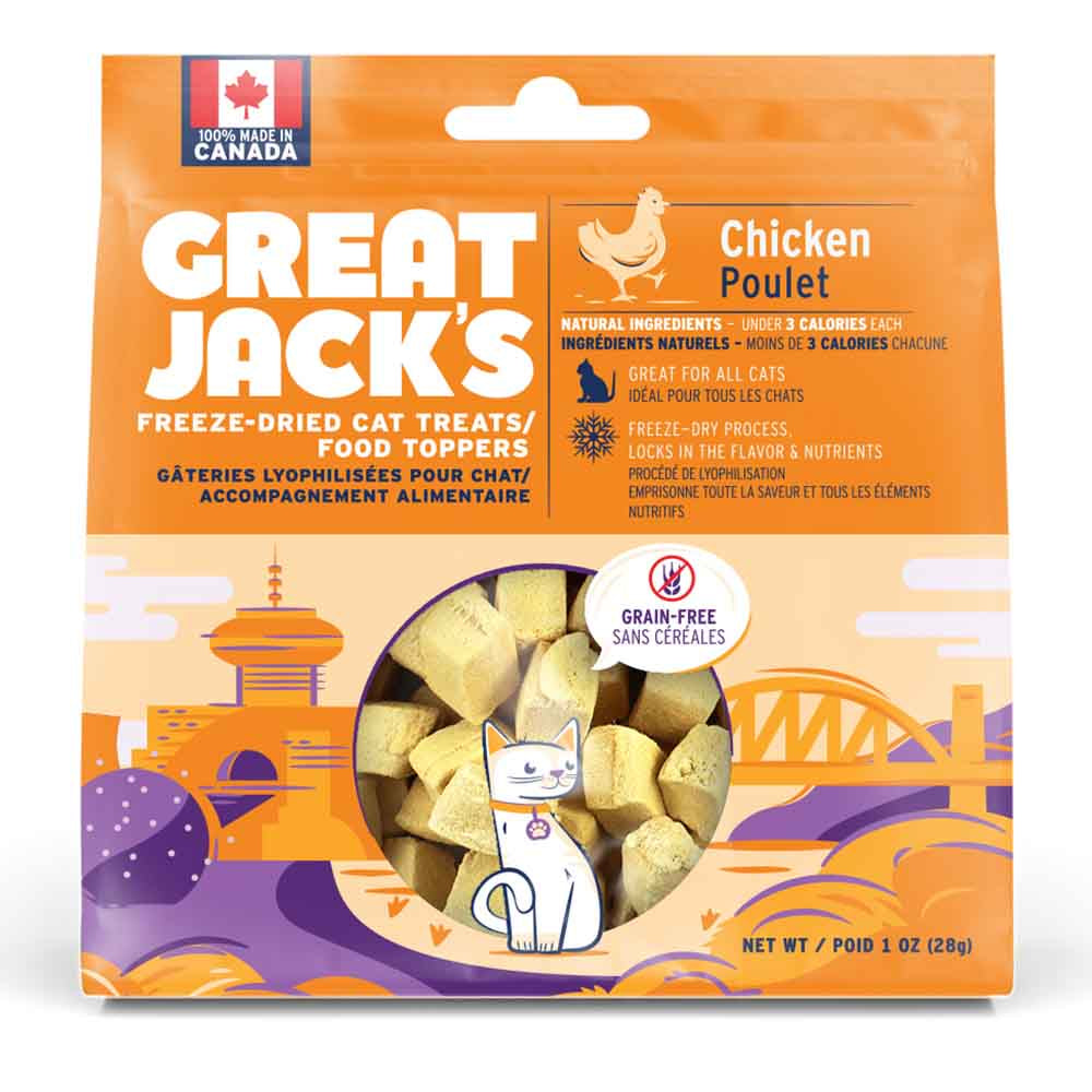 Great Jack's Freeze-Dried Chicken Treat & Topper for Cats