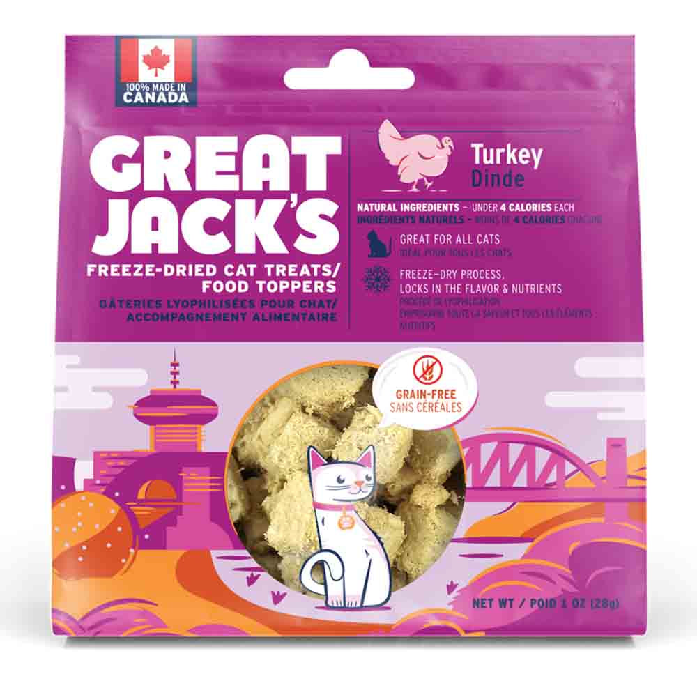 Great Jack's Freeze-Dried Turkey Treat & Topper for Cats