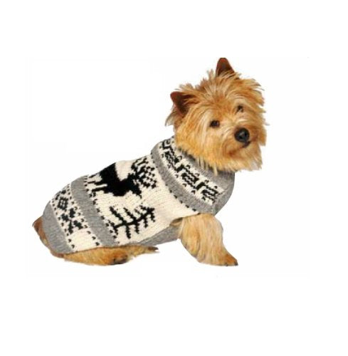 Chilly Dog Nordic Reindeer Grey Sweater WEBSITE ONLY (6074243973293)