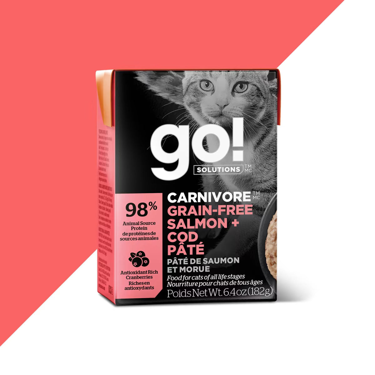 Go! Cat Tetra Carnivore Salmon & Cod Pate