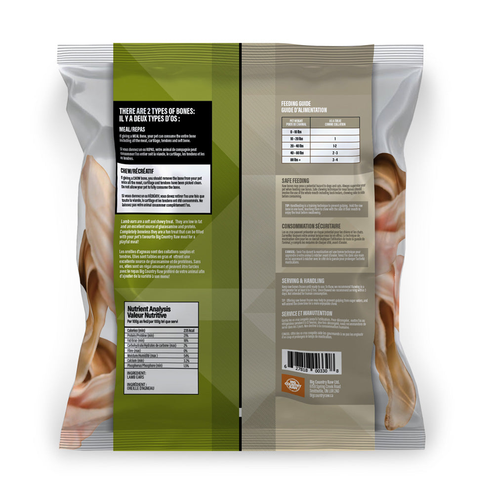 Big Country Raw Lamb Ears DSB FINAL SALE