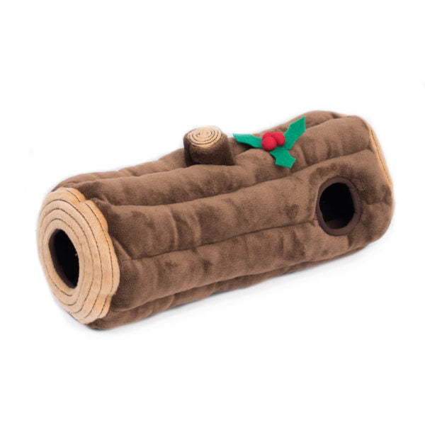 Zippy Paws Holiday Burrow Yule Log